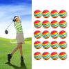 Outdoor Sport Golf Balls color Rainbow Stripe Balls FOAM Sponge plastic Golf Balls for Swing Practice Training Balls 20Pcs/bag