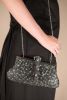 DIAMANTE EMBELLISHED CLUTCH BAG IN BLACK