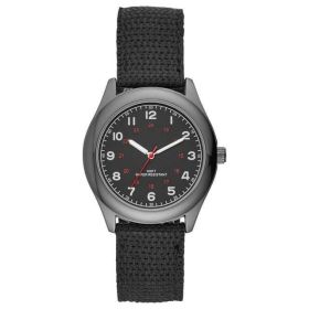 GEORGE Men's Digital Watch:Black Case, Positive Display, Nylon Fastwrap Strap (FMDOGE013)