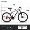 A2757 27 inch Mountain Bike 21 Speeds, Suspension Fork, Aluminum Frame Disc-Brake for Men Women Mens MTB Bicycle Adlut Bike