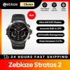 Zeblaze Stratos 2 GPS Smart Watch AMOLED Display 24h Health Monitor 5 ATM Long Battery Life Smartwatch for Men