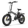 AOSTIRMOTOR Folding Electric Bike Ebike Bicycle 750W Motor 20" Fat Tire With 48V/12.5Ah Li-Battery Beach Snow Bicycle A30