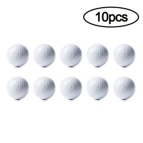 10Pcs Golf Balls PU Foam Elastic Indoor Outdoor Golf Practice Driving Range Children Putting Golf Supplies (Ships From: CN, Color: White)