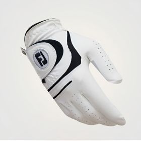 Men's White Golf Gloves; PU Wear-resistant Breathable Gloves For Left & Right Hands; Sports Clothing & Equipment (Items: Right Hand Size 24)