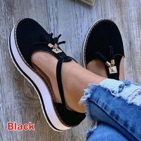 Women's Vulcanized Shoes 2023 Summer Ladies Increased Shoes Lace up (Shoe Size: 36, Color: Black)