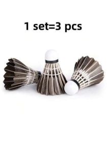 HighQuality TubePacked Badminton Shuttlecocks Ideal for Recreation Training and Competitions (Color: Black, size: One-size)