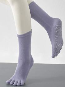 Nonslip Yoga Socks Ideal for Pilates Dance Indoor Sports (Color: Blue, size: One-size)