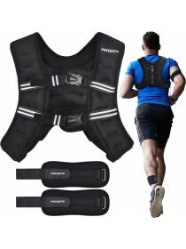 PACEARTH Reflective Weighted Vest for Strength Training and Running (size: 25lb)