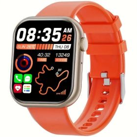 Ultimate Fitness Watch for Men and Women Waterproof Sleep Tracker Pedometer (Color: Orange)