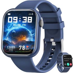 Ultimate Fitness Watch for Men and Women Waterproof Sleep Tracker Pedometer (Color: Blue)