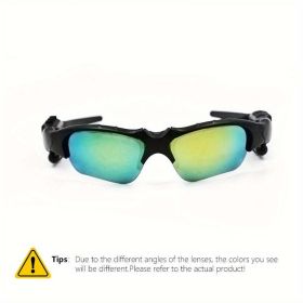 UV Resistant Sport Sunglasses with Wireless Headset Enhance Outdoor Experience (Color: Coated Yellow Lens)