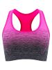 1pc/2pcs/3pcsMedium Support Two Tone Racer Back Sports Bra, Fitness Workout Running Yoga Bra