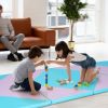 4-Panel PU Leather Folding Exercise Gym Mat with Hook and Loop Fasteners