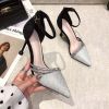 Mary Jane Shoes Glitter Heels Evening Shoes Stiletto Extreme High