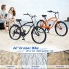 7 Speed Bicycles 26"Inch Multiple Colors Men's Beach Cruiser Bike